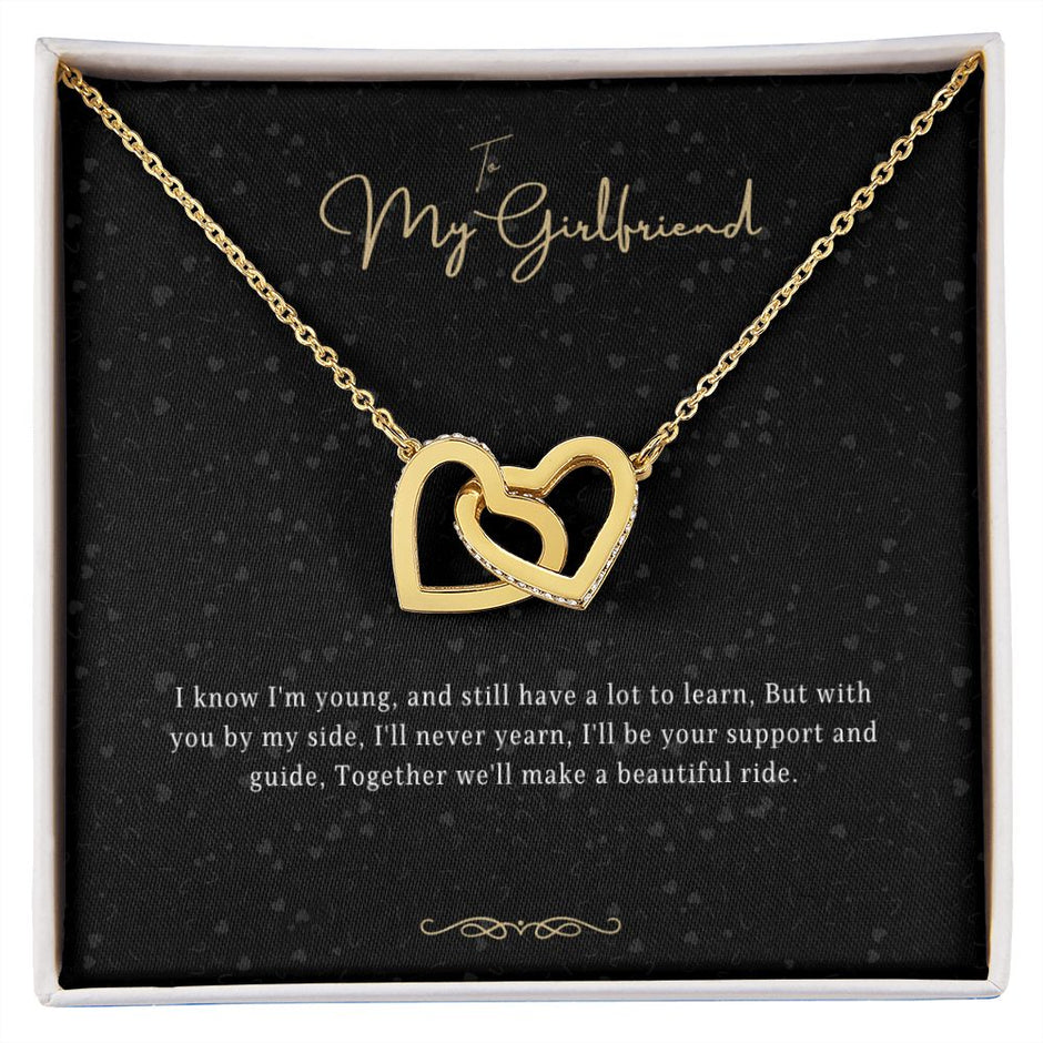 Girlfriend Gift Message Heart Necklace