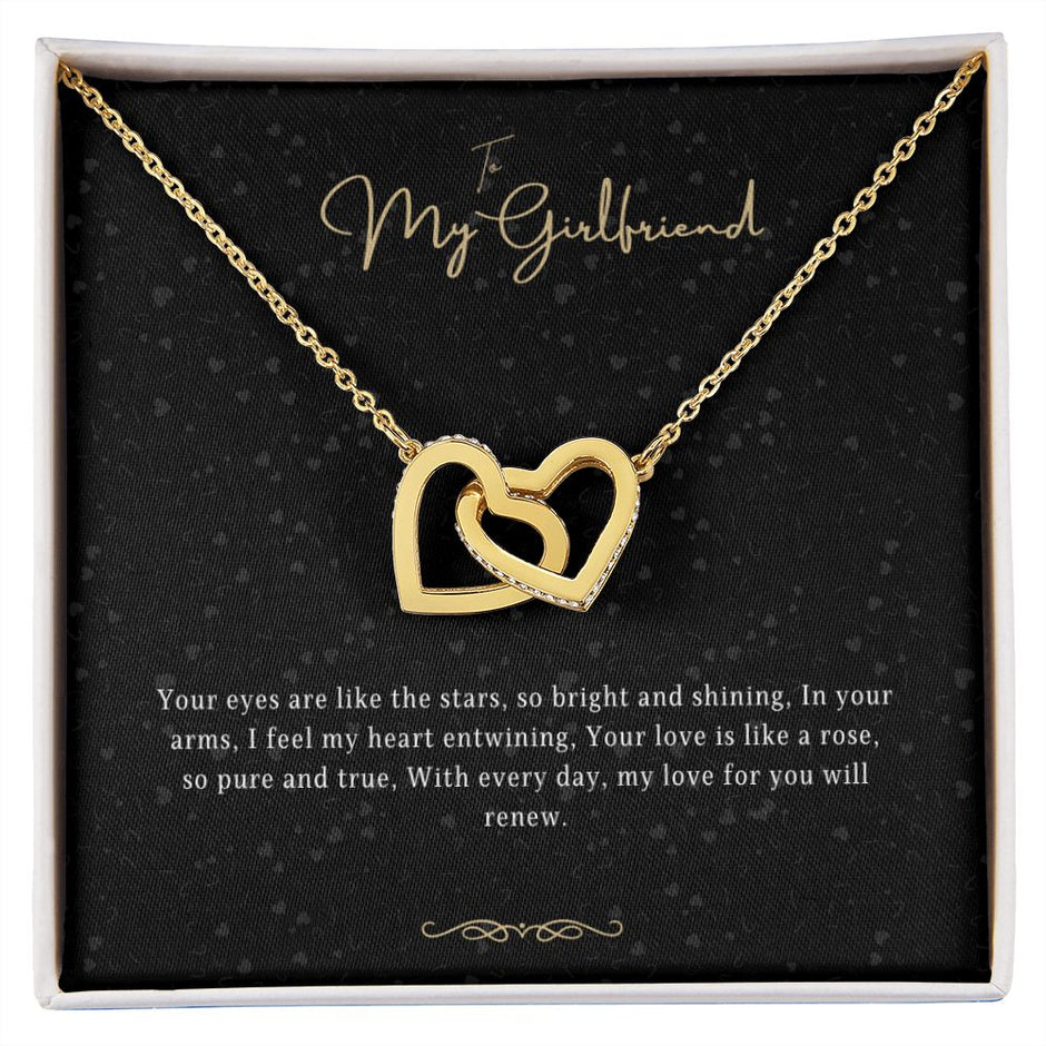 Girlfriend Gift Message Heart Necklace