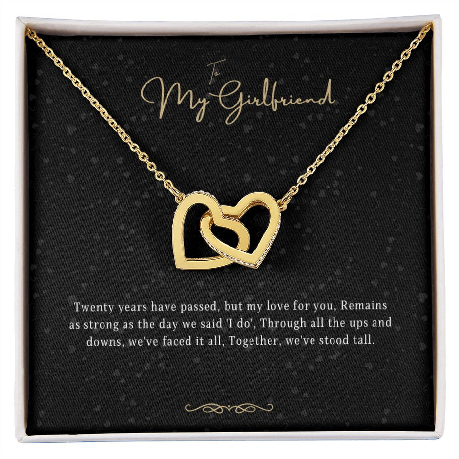 Girlfriend Gift Message Heart Necklace