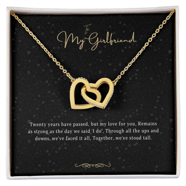 Girlfriend Gift Message Heart Necklace