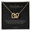 Girlfriend Gift Message Heart Necklace