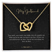 Girlfriend Gift Message Heart Necklace