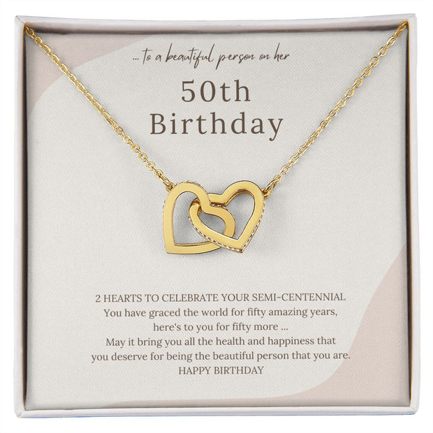 50th Birthday Gift message Necklace1