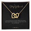 Girlfriend Gift Message Heart Necklace