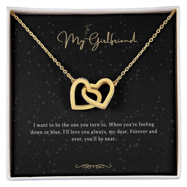 Girlfriend Gift Message Heart Necklace