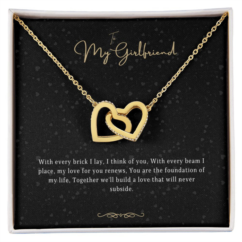 Girlfriend Gift Message Heart Necklace