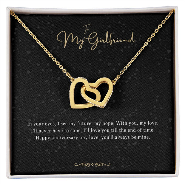 Girlfriend Gift Message Heart Necklace