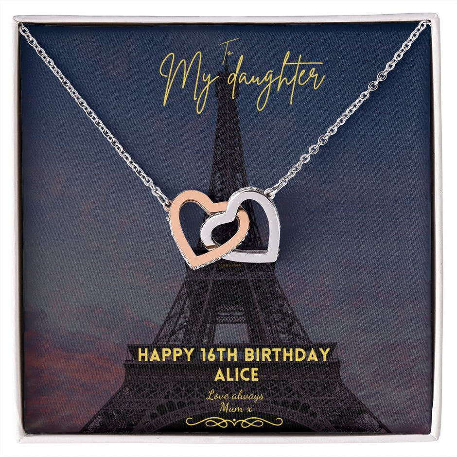 To My daughter in Paris, Birthday necklace