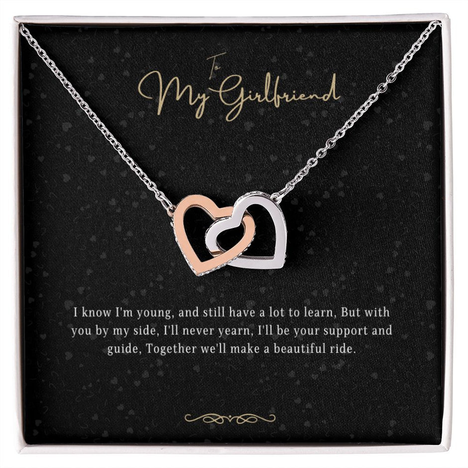 Girlfriend Gift Message Heart Necklace