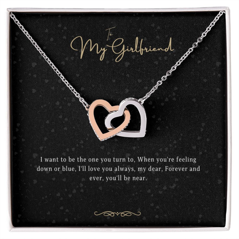 Girlfriend Gift Message Heart Necklace