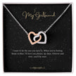 Girlfriend Gift Message Heart Necklace