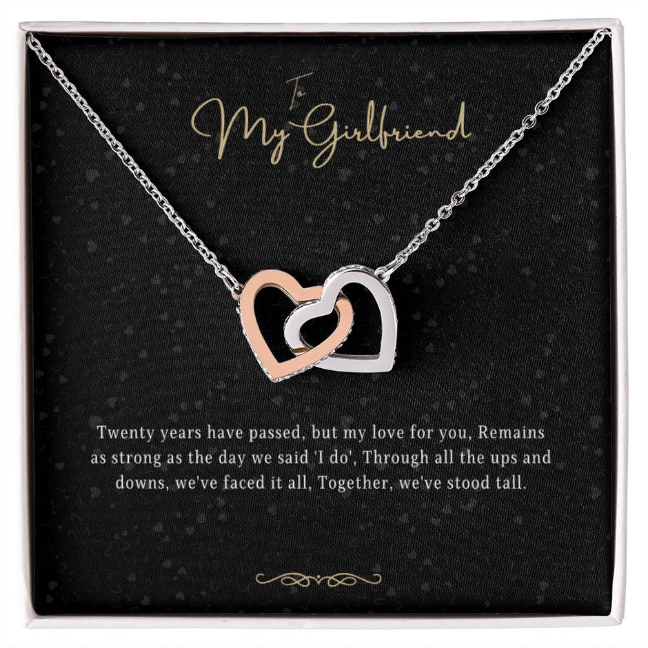 Girlfriend Gift Message Heart Necklace