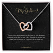 Girlfriend Gift Message Heart Necklace