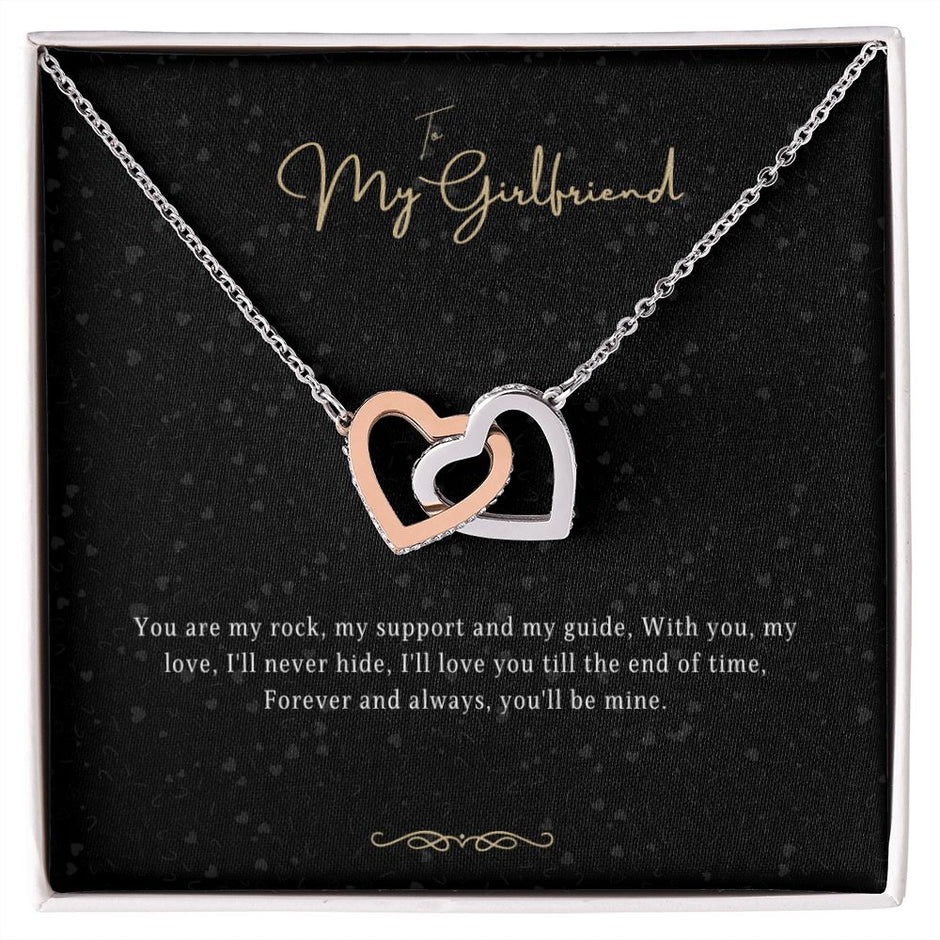 Girlfriend Gift Message Heart Necklace