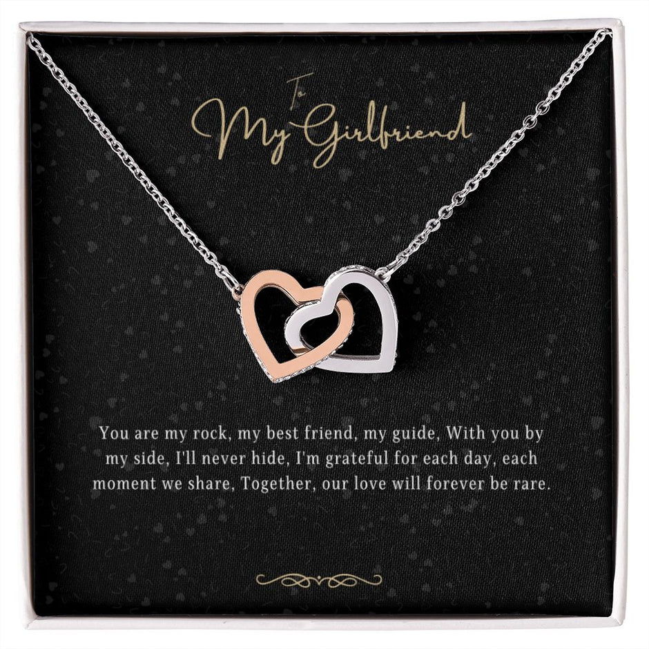 Girlfriend Gift Message Heart Necklace