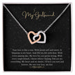 Couples Love Rose Gold Zirconian Heart Necklace