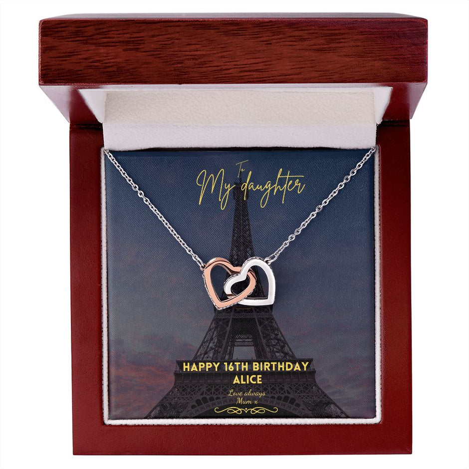 To My daughter in Paris, Birthday necklace