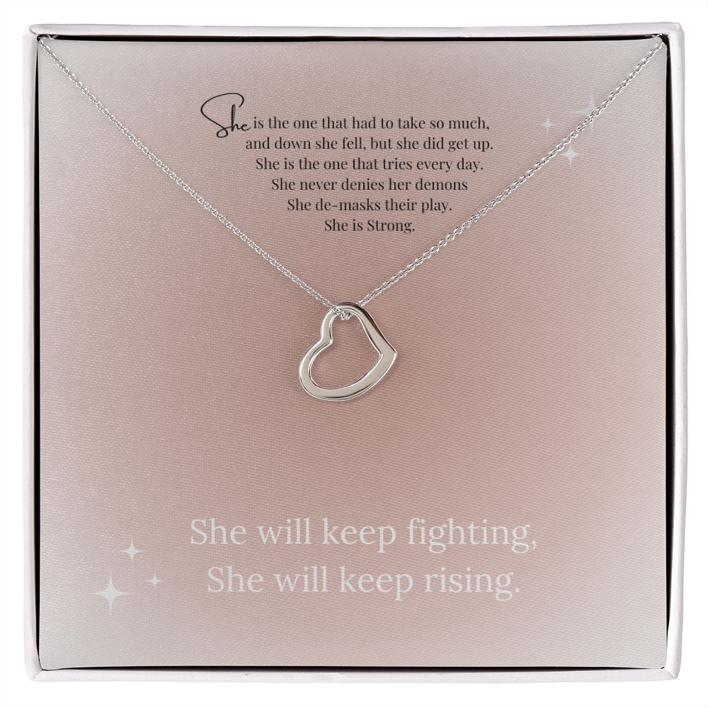 She Warrior Forever rising Gift Necklace