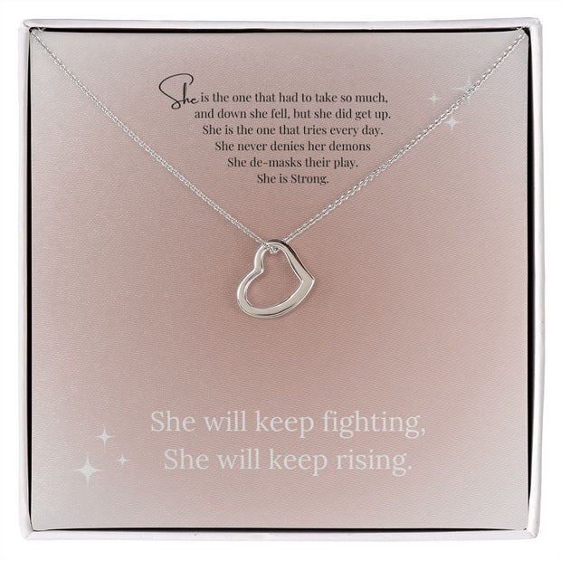 She Warrior Forever rising Gift Necklace