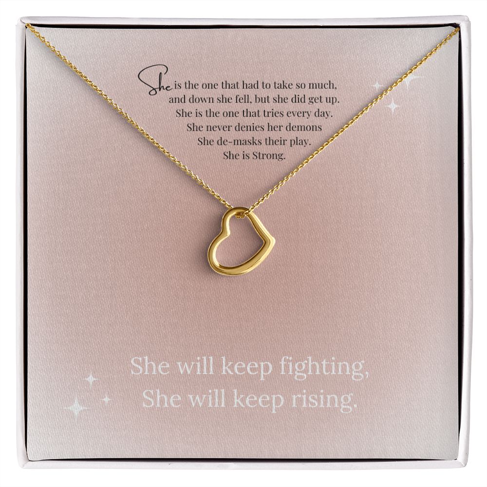 She Warrior Forever rising Gift Necklace