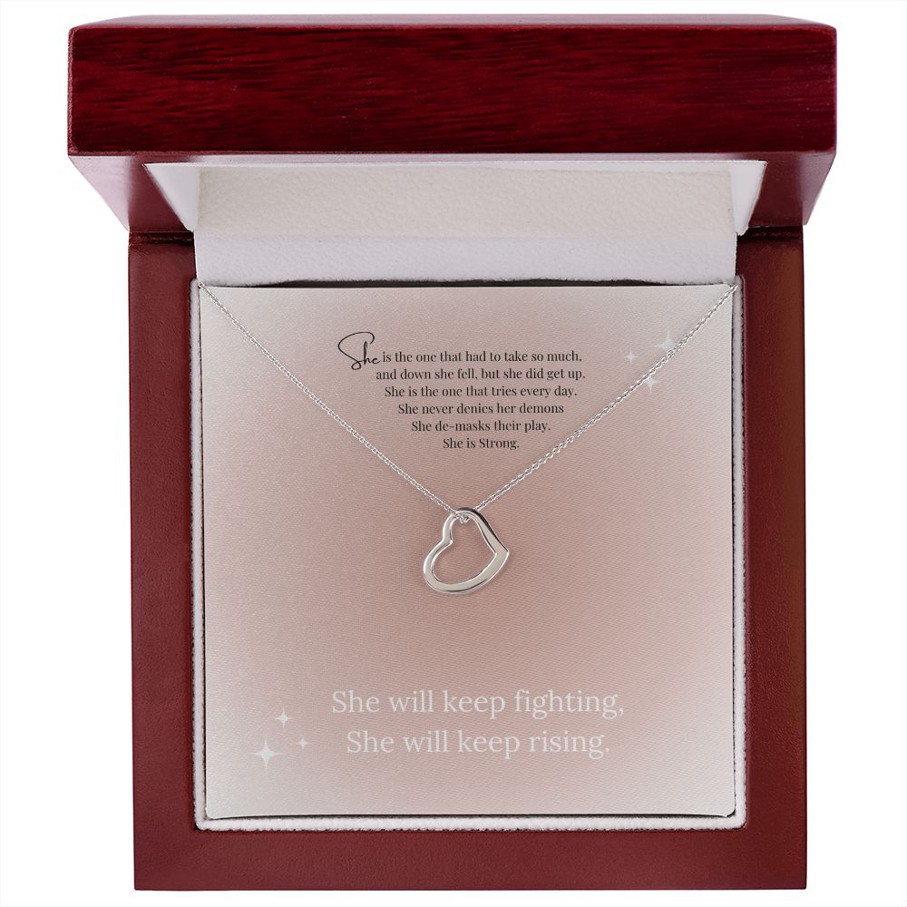 She Warrior Forever rising Gift Necklace