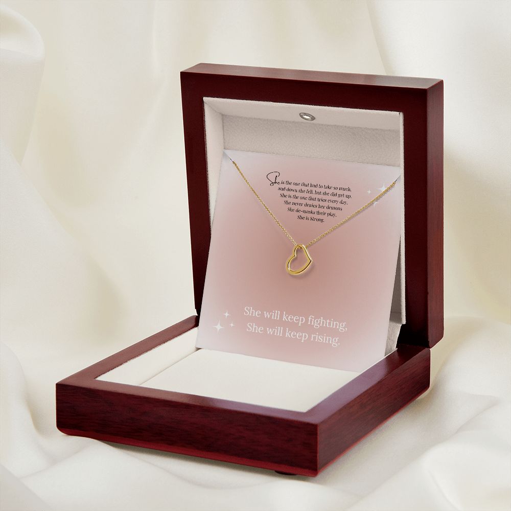 She Warrior Forever rising Gift Necklace