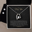 Romantic Gift Message Necklace and earring set for my wife