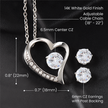 Romantic Gift Message Necklace and earring set for my wife