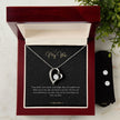 Romantic Gift Message Necklace and earring set for my wife