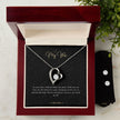 Romantic Gift Message Necklace and earring set for my wife