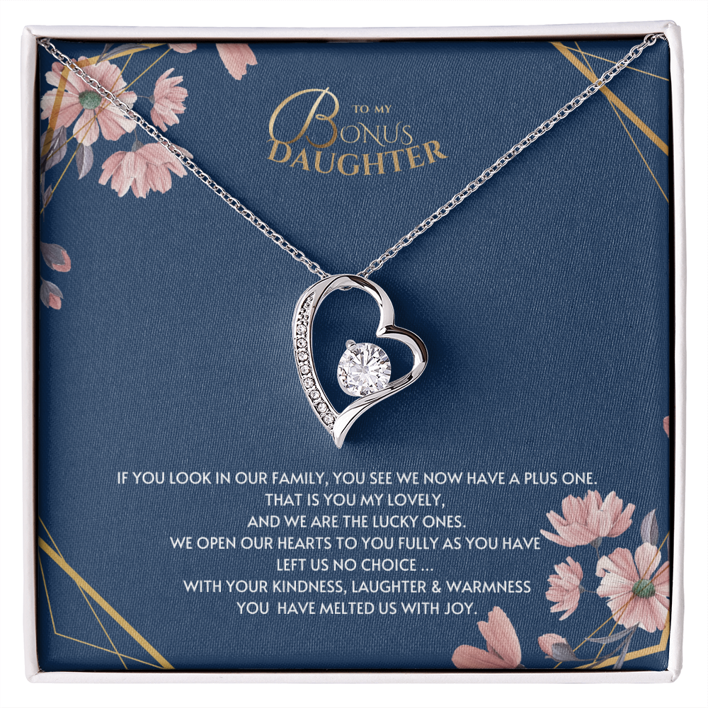 Bonus daughter necklace, step daughter, daughter in law, adopted child, sentimental daughter gift