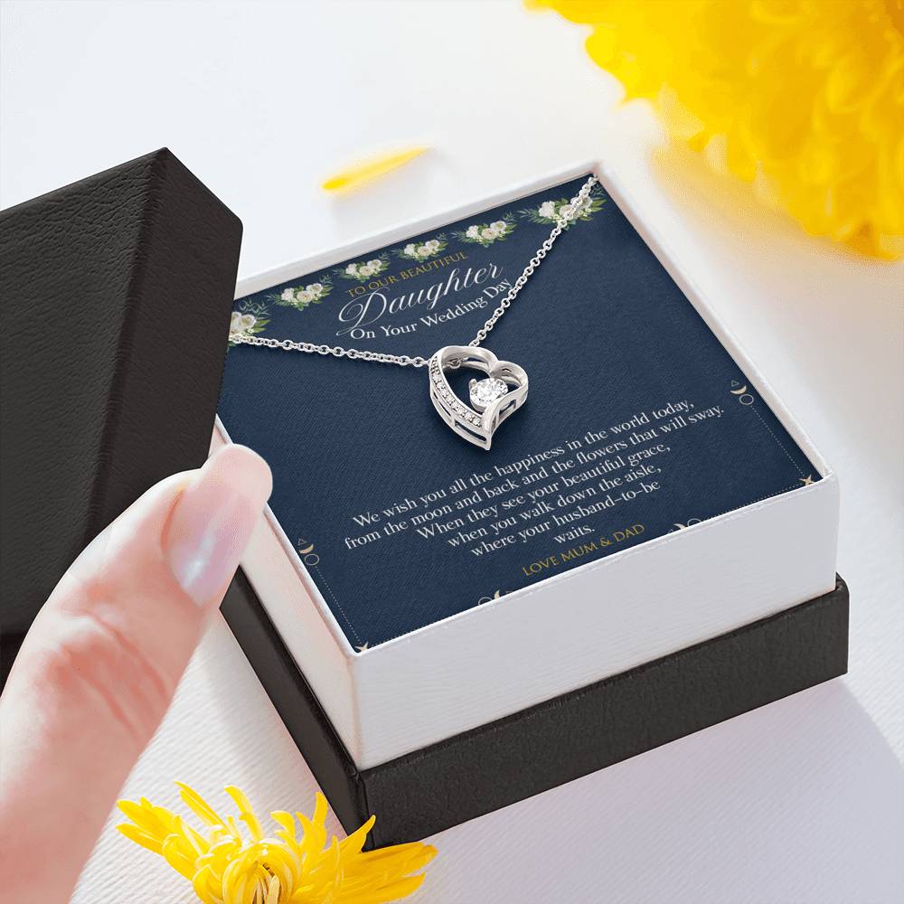 Gift Message necklace to daughter on her wedding day