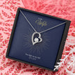 Gift Message heart necklace for wife
