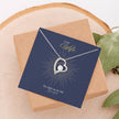 Gift Message heart necklace for wife