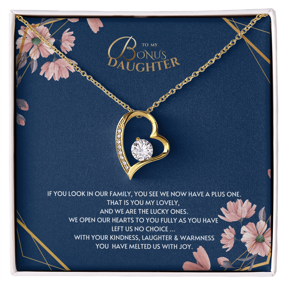 Bonus daughter necklace, step daughter, daughter in law, adopted child, sentimental daughter gift