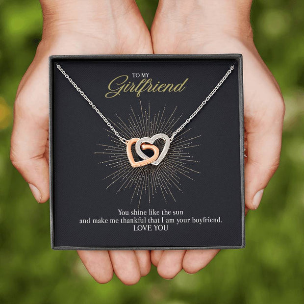 GIft message necklace for Girlfriend from Boyfriend