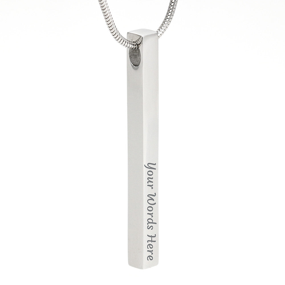 Gift Message Necklace for daughter passing exams