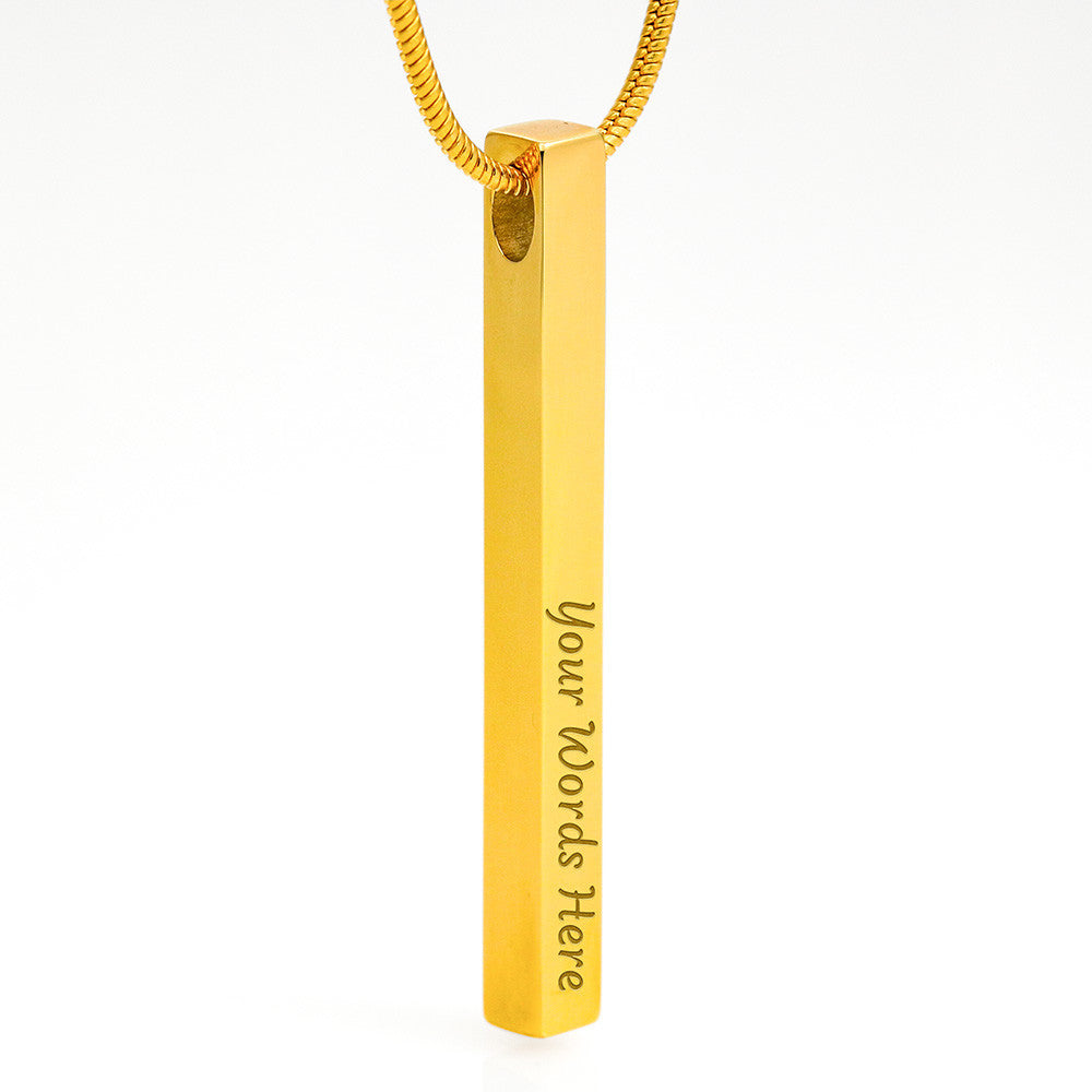 Gift Message Necklace for daughter passing exams