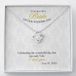 Gift Message necklace for Bride from Groom