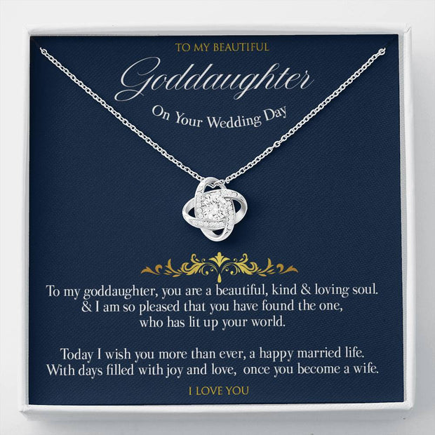 Gift message gift to Goddaughter to become a wife necklace