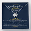Gift Message personalized necklace for Goddaughter Claire