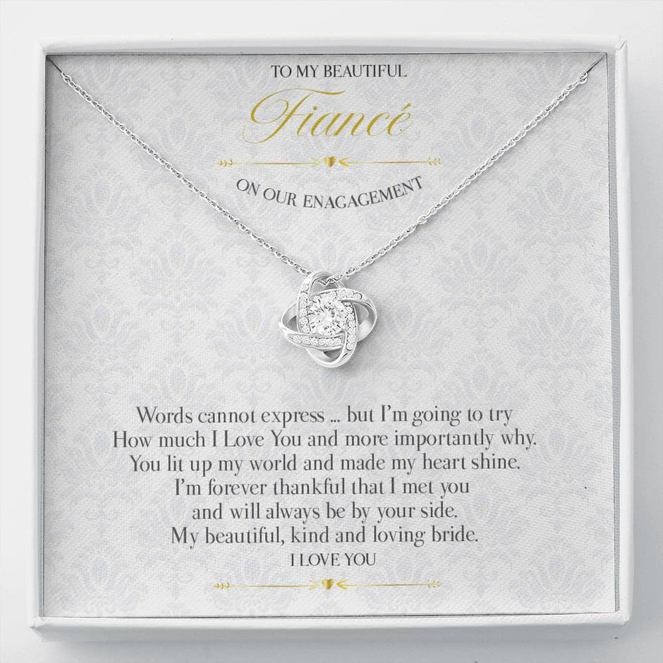 Gift Message Love knot pendant to Fiance