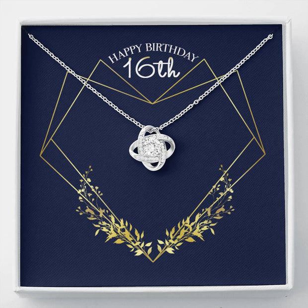 Gift message necklace for 16th Birthday