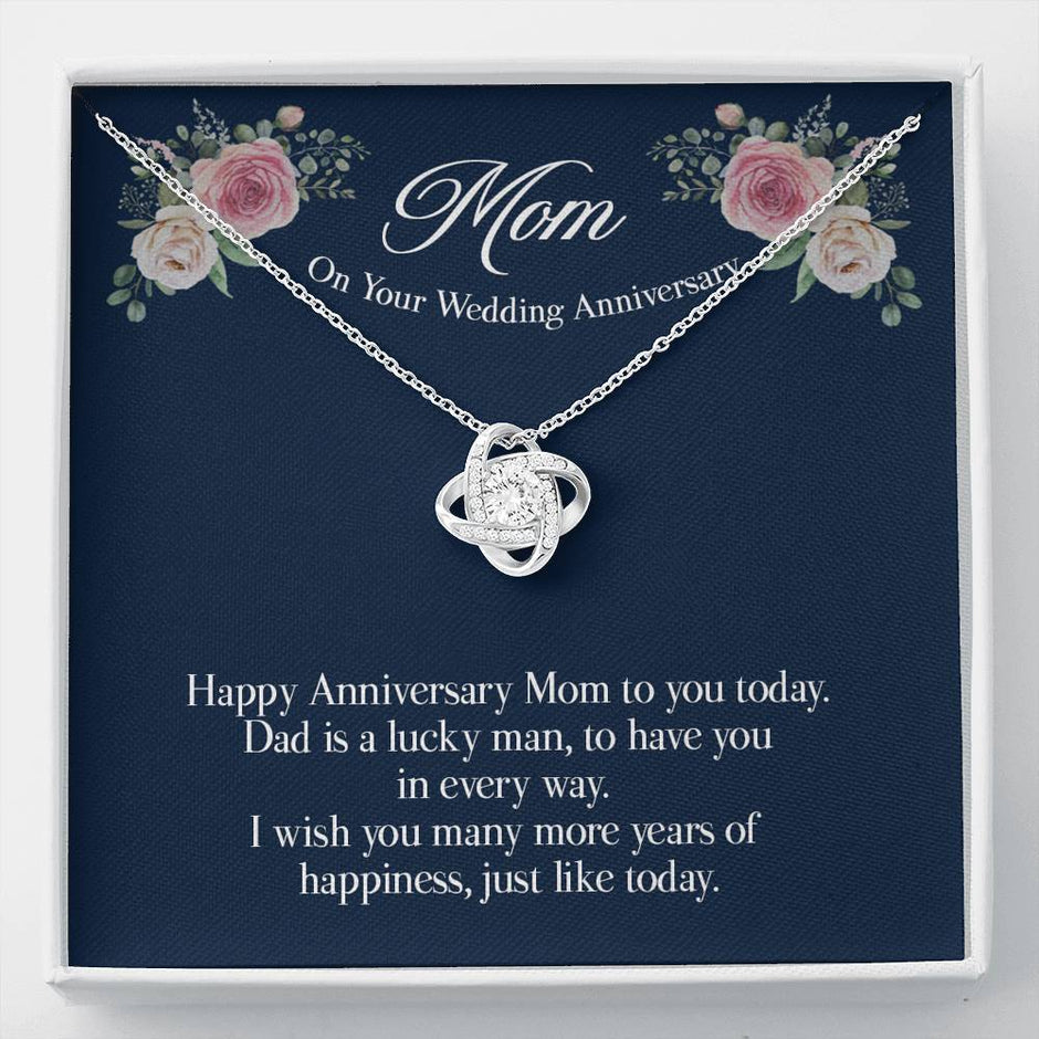 Gift message necklace for Moms Anniversary