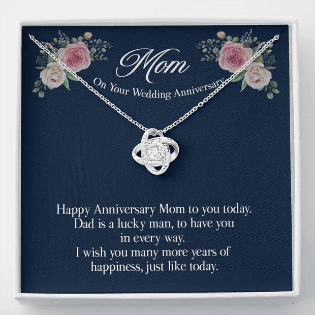 Gift message necklace for Moms Anniversary