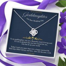 Load image into Gallery viewer, Gift message gift to Goddaughter to become a wife necklace
