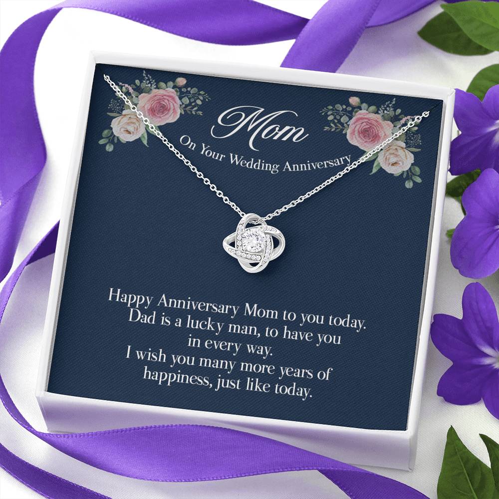 Gift message necklace for Moms Anniversary