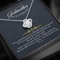Gift message necklace for Godmother on your wedding day