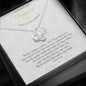 Gift Message Love knot pendant to Fiance