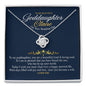 Gift Message personalized necklace for Goddaughter Claire